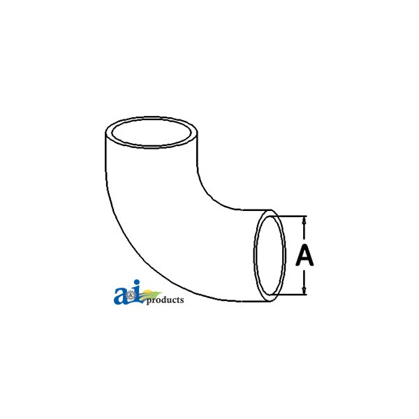 Radiator Hose, Lower 6" x3.5" x2.5"